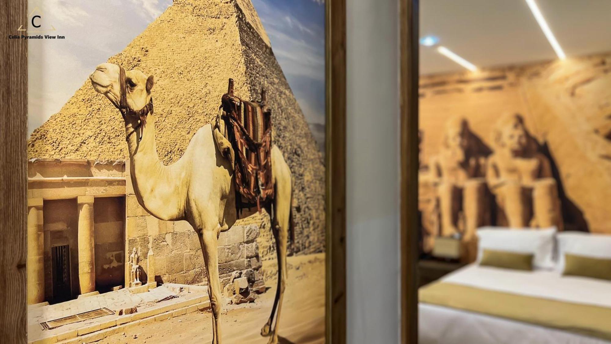 Celia Pyramids View Inn Nazlet el-Sîsi Exteriör bild